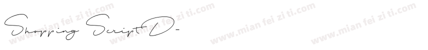 Shopping Script D字体转换